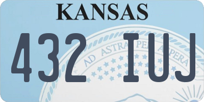 KS license plate 432IUJ
