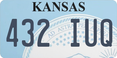 KS license plate 432IUQ