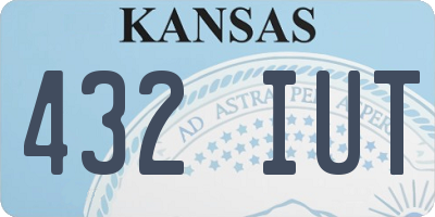 KS license plate 432IUT