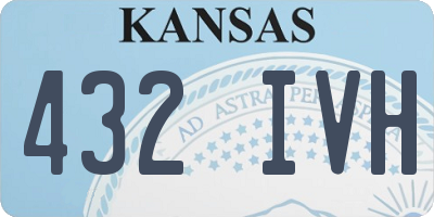 KS license plate 432IVH