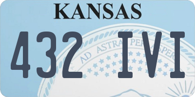 KS license plate 432IVI