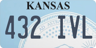 KS license plate 432IVL