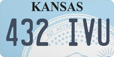 KS license plate 432IVU
