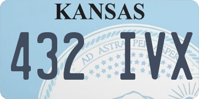 KS license plate 432IVX