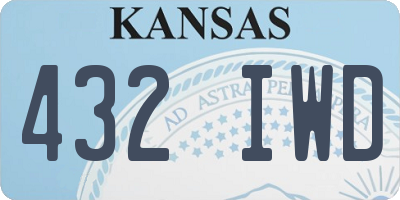 KS license plate 432IWD