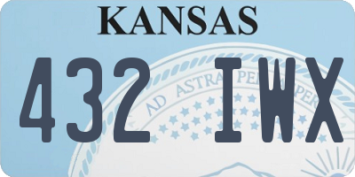KS license plate 432IWX