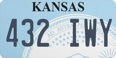 KS license plate 432IWY