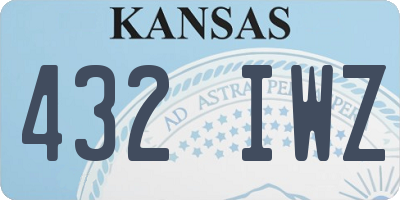 KS license plate 432IWZ