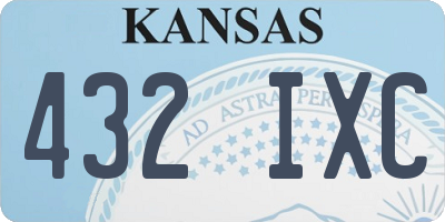 KS license plate 432IXC