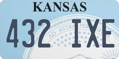 KS license plate 432IXE