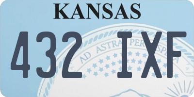 KS license plate 432IXF