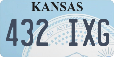 KS license plate 432IXG