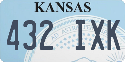KS license plate 432IXK