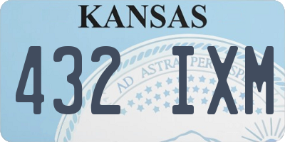 KS license plate 432IXM