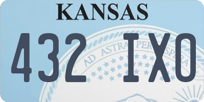 KS license plate 432IXO