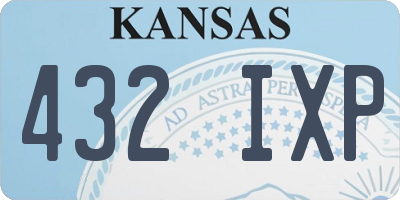 KS license plate 432IXP