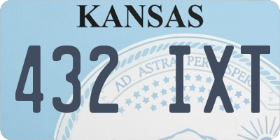 KS license plate 432IXT