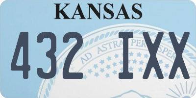KS license plate 432IXX