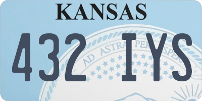 KS license plate 432IYS