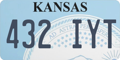 KS license plate 432IYT