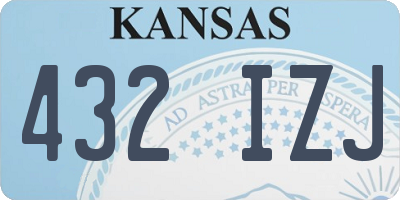 KS license plate 432IZJ