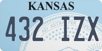 KS license plate 432IZX