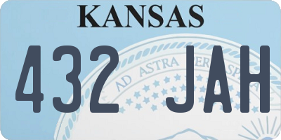 KS license plate 432JAH