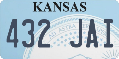 KS license plate 432JAI