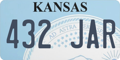 KS license plate 432JAR