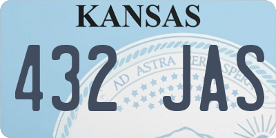 KS license plate 432JAS