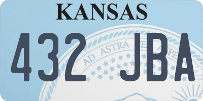KS license plate 432JBA