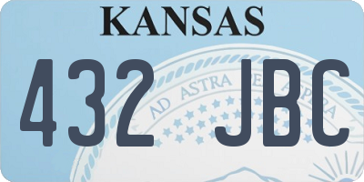 KS license plate 432JBC
