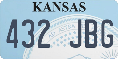 KS license plate 432JBG
