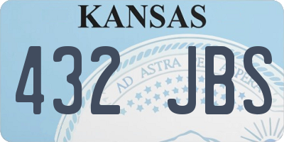 KS license plate 432JBS