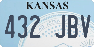 KS license plate 432JBV