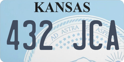 KS license plate 432JCA