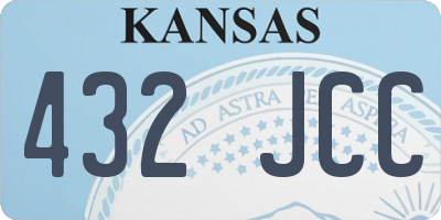 KS license plate 432JCC