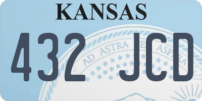 KS license plate 432JCD