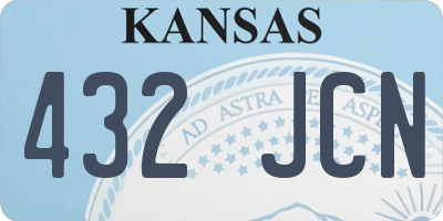 KS license plate 432JCN