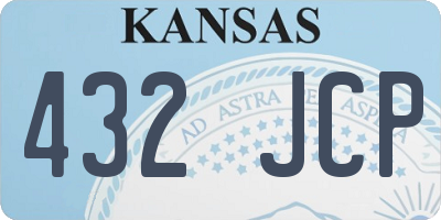 KS license plate 432JCP