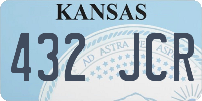 KS license plate 432JCR