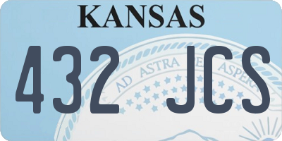 KS license plate 432JCS
