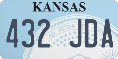 KS license plate 432JDA