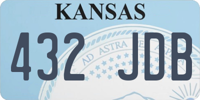 KS license plate 432JDB