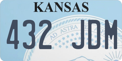 KS license plate 432JDM