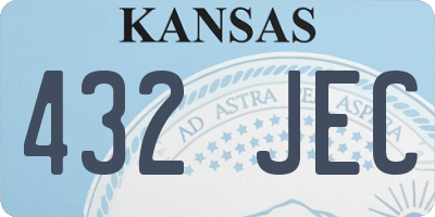KS license plate 432JEC