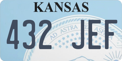 KS license plate 432JEF