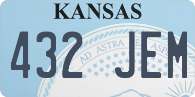 KS license plate 432JEM