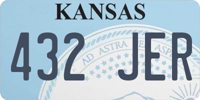 KS license plate 432JER