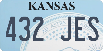 KS license plate 432JES